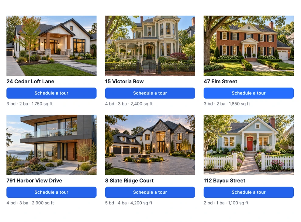 Listings template