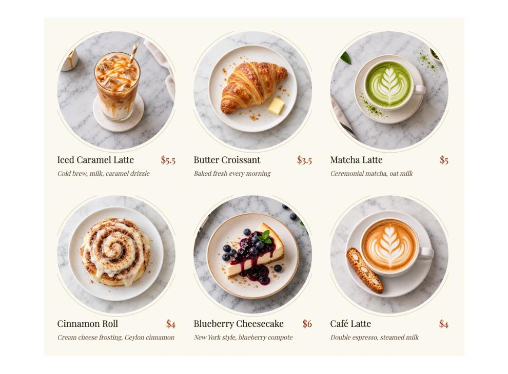 Menu Board template